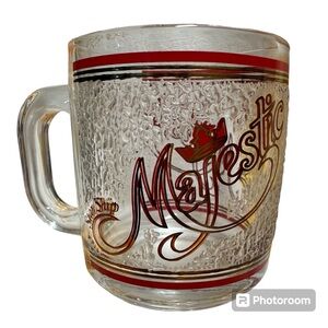 Vintage Star Ship Majestic Cruise Line Coffee Mug 🚢 Gold & Red Beautiful